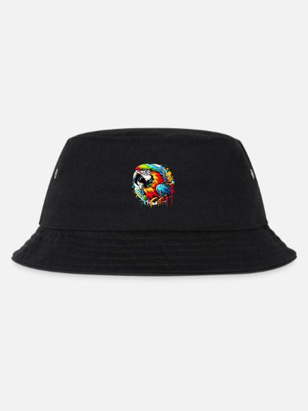 Papagei - Kinder Bucket Hat - Schwarz