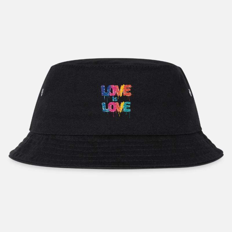 Farbenfrohes Graffiti mit Love Schriftzug - Kinder Bucket Hat - Schwarz