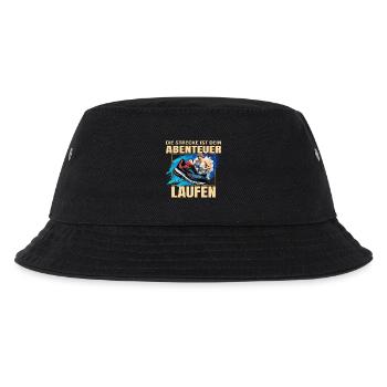 Laufen: Die Strecke ist dein Abenteuer - Kinder Bucket Hat - Schwarz - Vorne