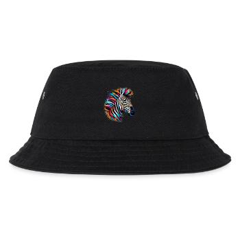Zebra - Kinder Bucket Hat - Schwarz - Vorne