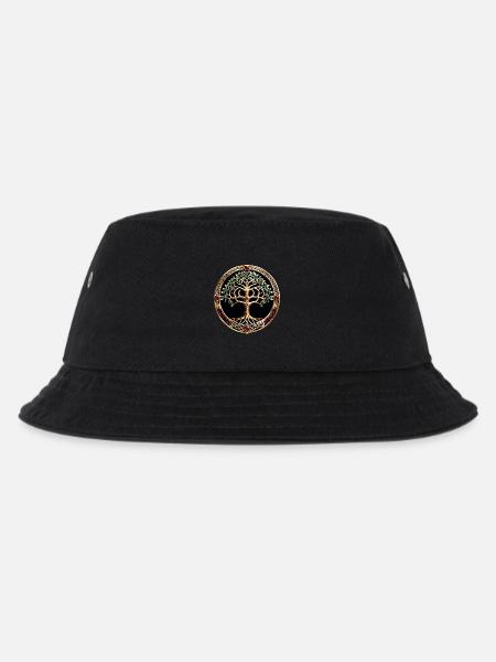 Eleganter und edler Lebensbaum mit keltischem Knoten. - Kinder Bucket Hat - Schwarz