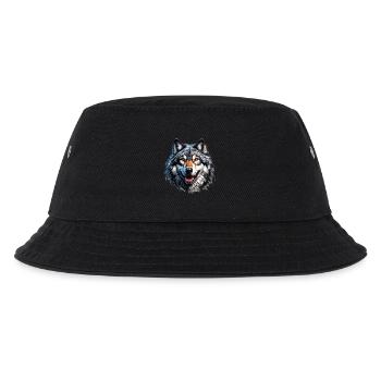 Wolf - Kinder Bucket Hat - Schwarz - Vorne