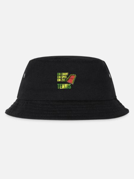 Ein Court - Ein Spiel - Ein Ziel - Tennis - Kinder Bucket Hat - Schwarz