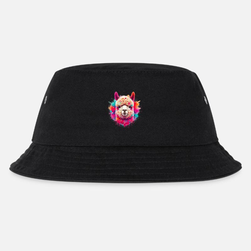 Alpaka - Kinder Bucket Hat - Schwarz