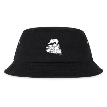Dampflokomotive Grafik - Kinder Bucket Hat - Schwarz - Vorne