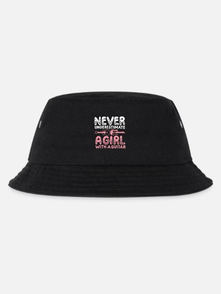 Gitarristin Gitarre - Kinder Bucket Hat - Schwarz