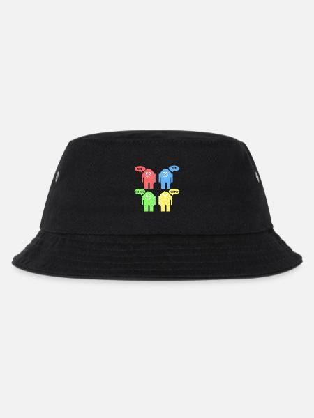 Funny Men - Kids’ Bucket Hat - black