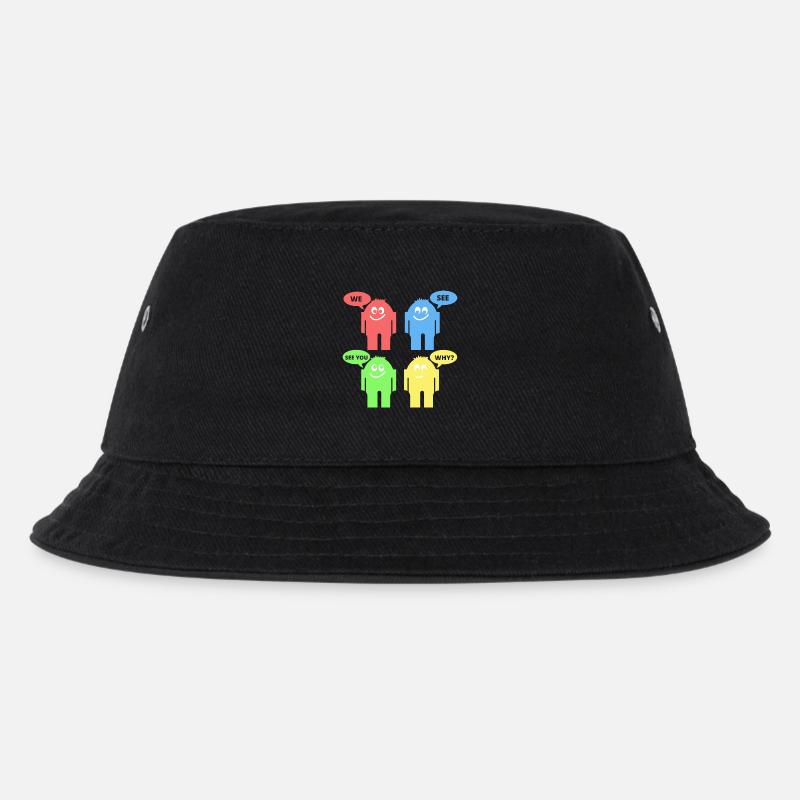 Funny Men - Kids’ Bucket Hat - black