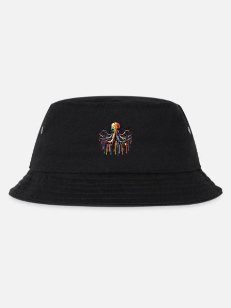 Oktopus - Kinder Bucket Hat - Schwarz