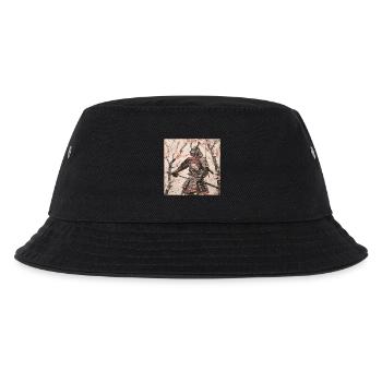 Japanisch, Samurai, Kirschblüte, Kunst, Ukiyo-E - Kinder Bucket Hat - Schwarz - Vorne