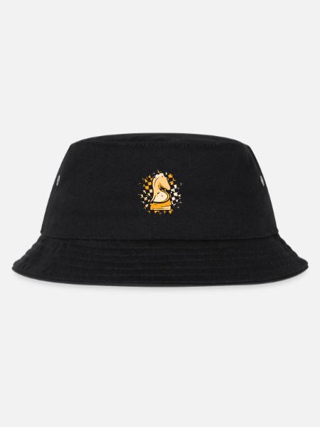 Schach Knight Farben Schachmuster Illustration - Kinder Bucket Hat - Schwarz