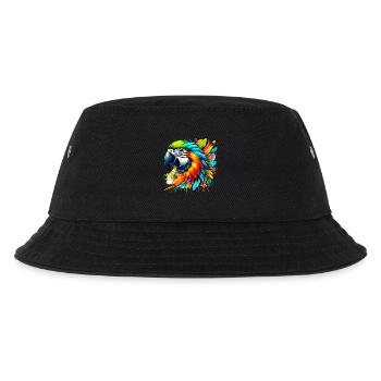 Papagei - Kinder Bucket Hat - Schwarz - Vorne