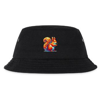 Eichhörnchen - Kinder Bucket Hat - Schwarz - Vorne