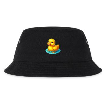 Ente Ente Ente Ente Ente - Kinder Bucket Hat - Schwarz - Vorne