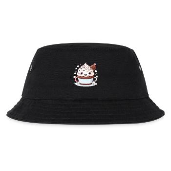 Charmanter Kakao-Begleiter - Kinder Bucket Hat - Schwarz - Vorne