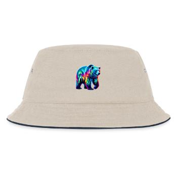 Bear - Kids’ Bucket Hat - ecru/navy - Front