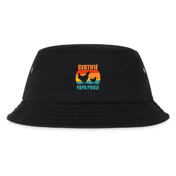 Bester Papa | Zertifizierte Papa-Henne - Kinder Bucket Hat - Schwarz - Vorne