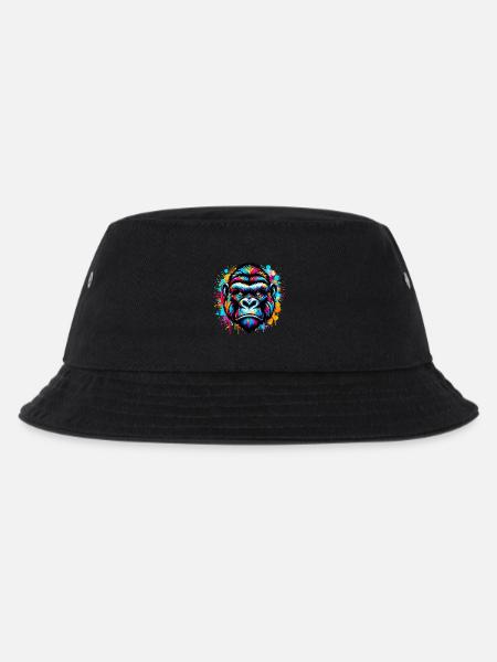 Gorilla - Kinder Bucket Hat - Schwarz