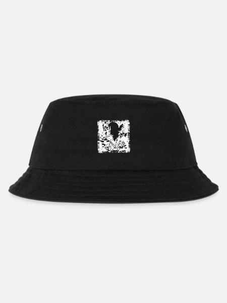 Fahrradfahrer Zeichnung - Kinder Bucket Hat - Schwarz