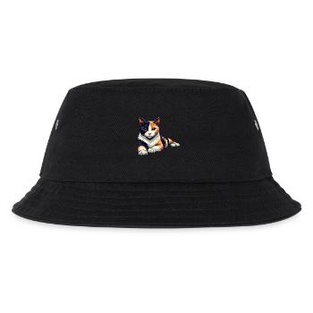 Entspannte Katzekatze Illustration - Kinder Bucket Hat - Schwarz - Vorne