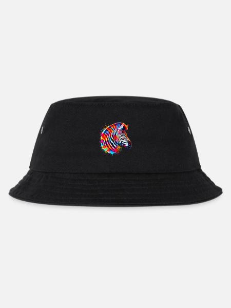 Zebra - Kinder Bucket Hat - Schwarz