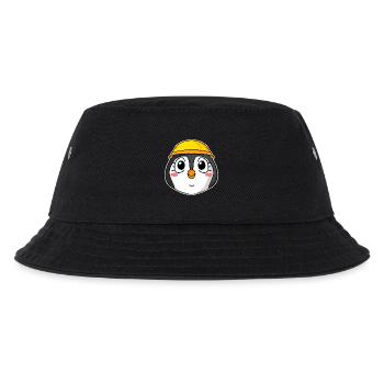 Pinguin Baustelle - Kinder Bucket Hat - Schwarz - Vorne