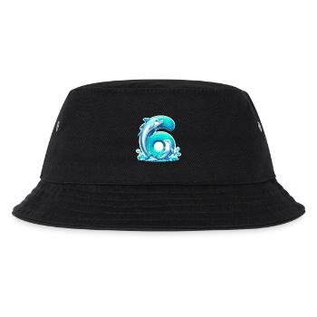Children's Design – Dolphin and Numbers Fun - Kids’ Bucket Hat - black - Front