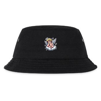Lustiger Cherub auf Wolke Pop Art Design - Kinder Bucket Hat - Schwarz - Vorne
