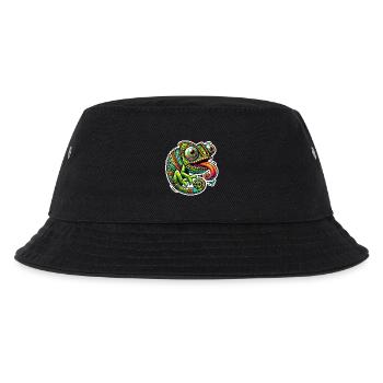 Chamäleon Power Cartoon Design - Kinder Bucket Hat - Schwarz - Vorne