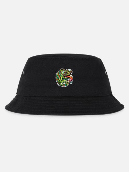 Chameleon Power Cartoon Design - Kids’ Bucket Hat - black