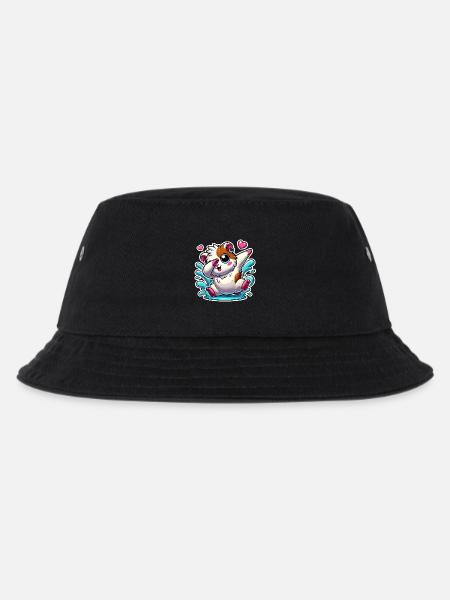 Dabbing cochon d’Inde dessin animé autocollant - Bob Enfant - noir