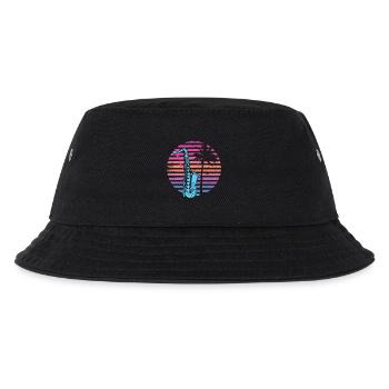 90er Jahre Saxophon - Kinder Bucket Hat - Schwarz - Vorne