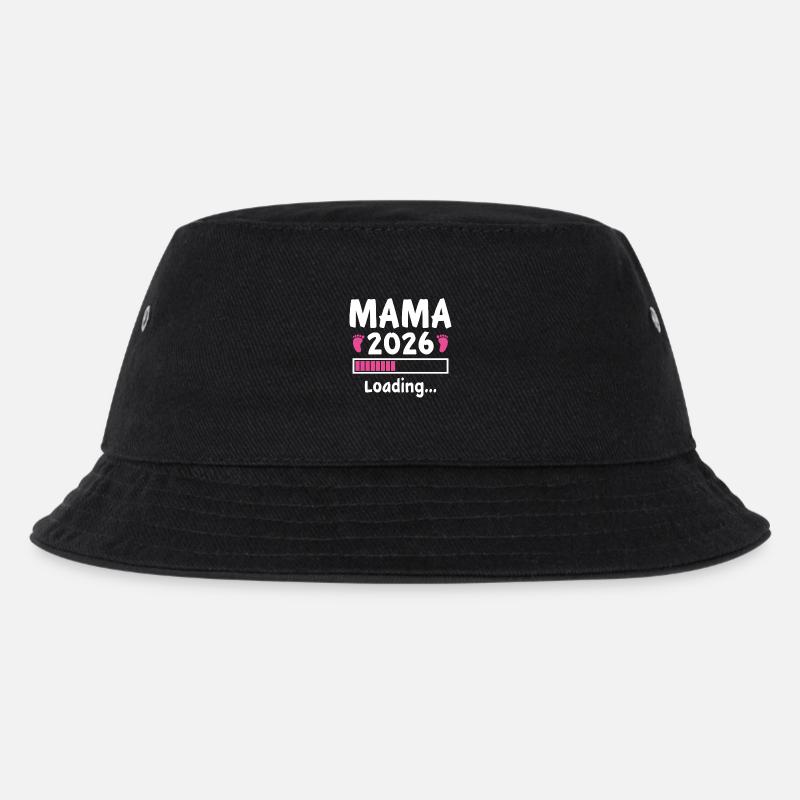 Mama 2026 Loading - Kinder Bucket Hat - Schwarz
