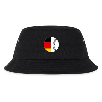 Baseballspieler Deutsche Flagge Baseball - Kinder Bucket Hat - Schwarz - Vorne