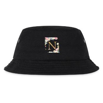 N Monogramme, Floral, Personnalisable - Bob Enfant - noir - Devant