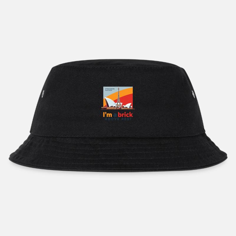 Ich bin ein Ziegelstein über der Ruhe - Kinder Bucket Hat - Schwarz