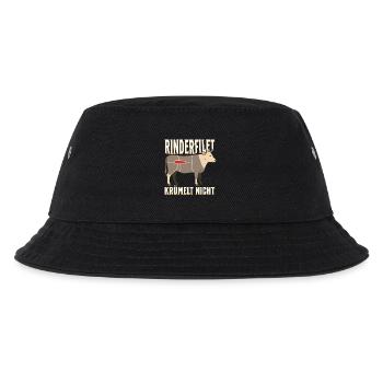 Rinderfilet krümelt nicht - Kinder Bucket Hat - Schwarz - Vorne