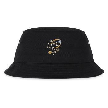 Diamanten-Konstellation in goldenen Bahnen - Kinder Bucket Hat - Schwarz - Vorne
