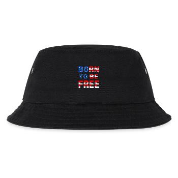 Born To Be Free flag of United States - Kids’ Bucket Hat - black - Front