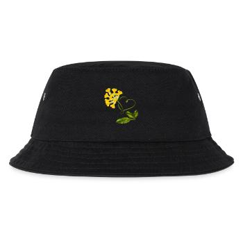 Schlüsselblume mit Herz – Liebevolles Motiv - Kinder Bucket Hat - Schwarz - Vorne