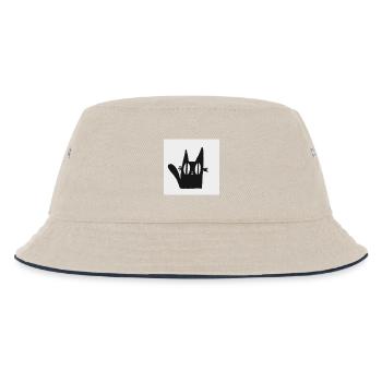 Mimi the Black Cat - Kids’ Bucket Hat - ecru/navy - Front