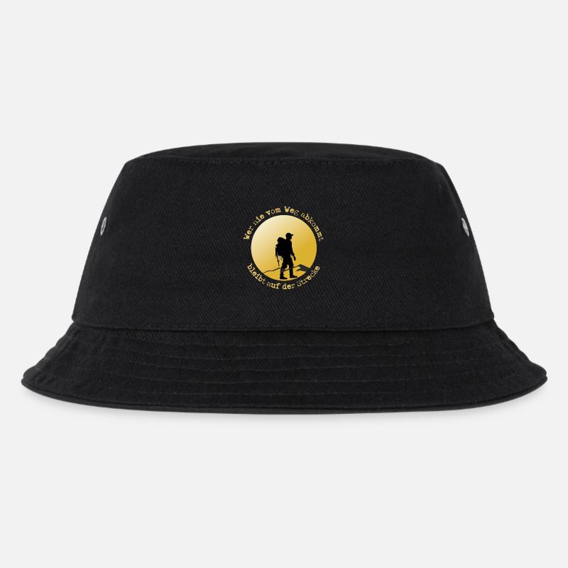 Wanderer auf der Straße - Kinder Bucket Hat - Schwarz