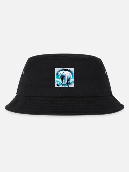 Eisbär - Kinder Bucket Hat - Schwarz