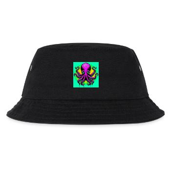 Krake - Kinder Bucket Hat - Schwarz - Vorne