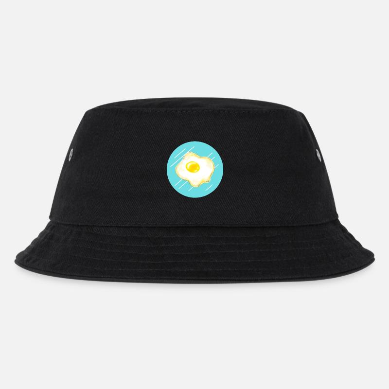 Spiegelei - Kinder Bucket Hat - Schwarz
