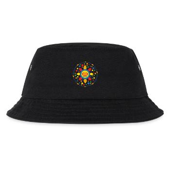 Lotusblüte Lotusblume Mandala - Kinder Bucket Hat - Schwarz - Vorne
