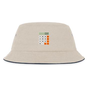 Calculatrice minimaliste avec motif numérique - Bob Enfant - blanc cassé/bleu marine - Devant