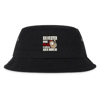 Silvester Nur Mit Feuerwerk - Kinder Bucket Hat - Schwarz - Vorne