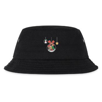 Biber Weihnachten Schneekugel Biber - Kinder Bucket Hat - Schwarz - Vorne