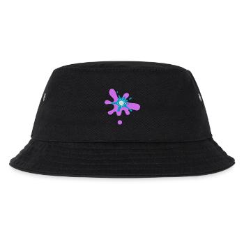 Abstrakter Farbspritzer Druck - Kinder Bucket Hat - Schwarz - Vorne